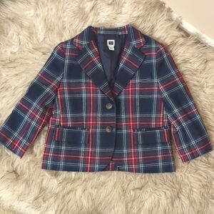 Janie and Jack plaid toddler blazer